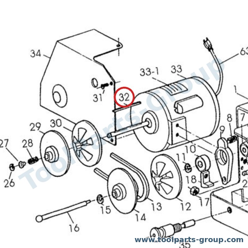 JET JWL1236-32 – Ersatzteil – Passfeder 4X4X85MM Pos. 32 für JWL-1236