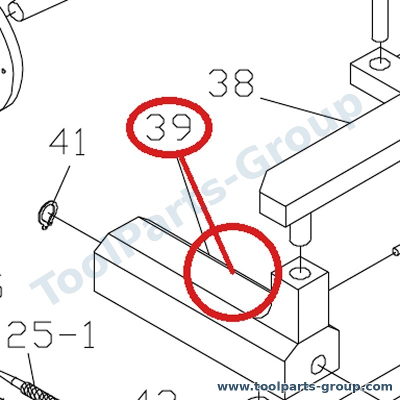 JET JWL1236-39A – Ersatzteil – Toolrest Body Pos. 39 für JWL-1236