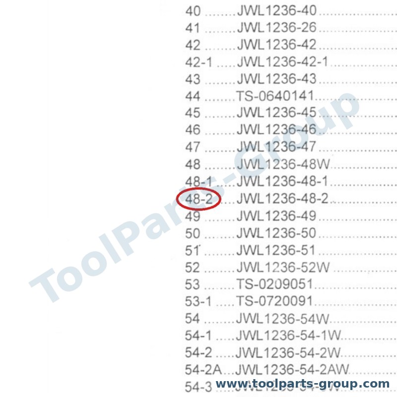 JET JWL1236-48-2 – Ersatzteil – Satz Svrew 1/4 Pos. 48-2 für JWL-1236
