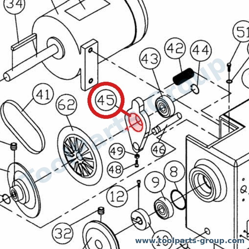 JET JWL1442-145 – Ersatzteil – SHIFTING Hebel Halter für WOOD LATHE für JWL-1442, JWL-1440VS