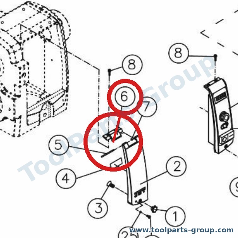 JET JWL1640EVS-206 – Ersatzteil – Hinge für JWL-1640EVS