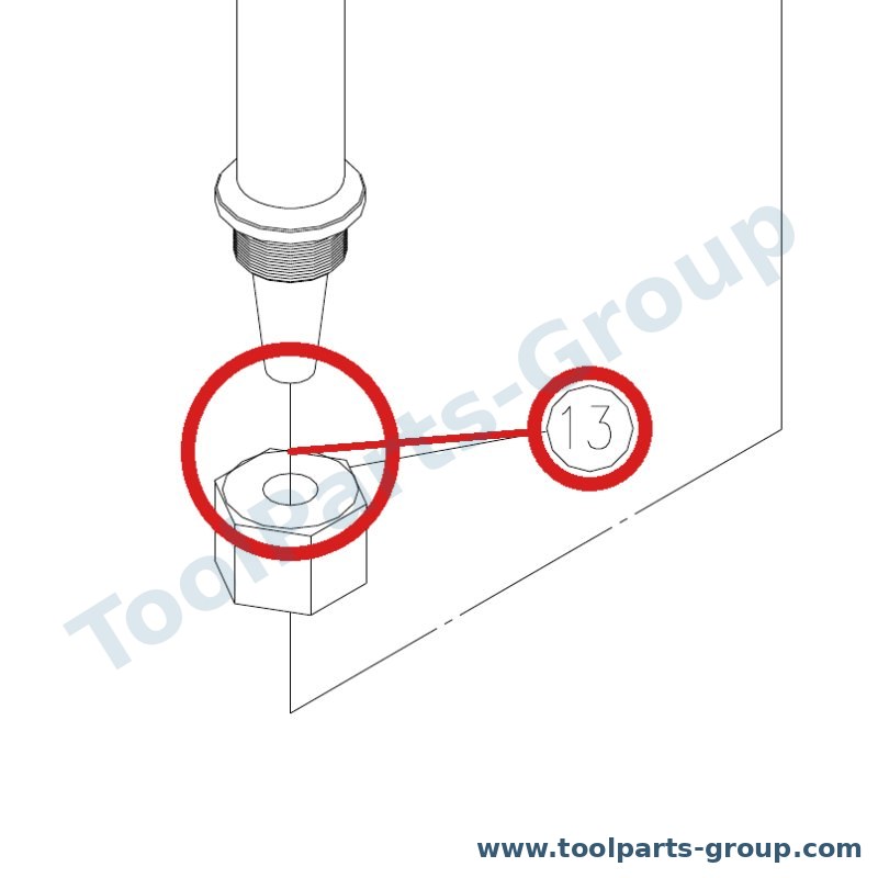 JET JWS34-013E – Ersatzteil – Ecrou De Broche Special für JWS-34KX, JWS-34K
