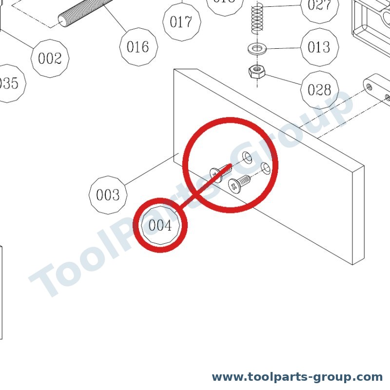 JET JWS34-04E – Ersatzteil – Counter Sunk Kopf Zylinderschraube Pos. 04 für JWS-34KX