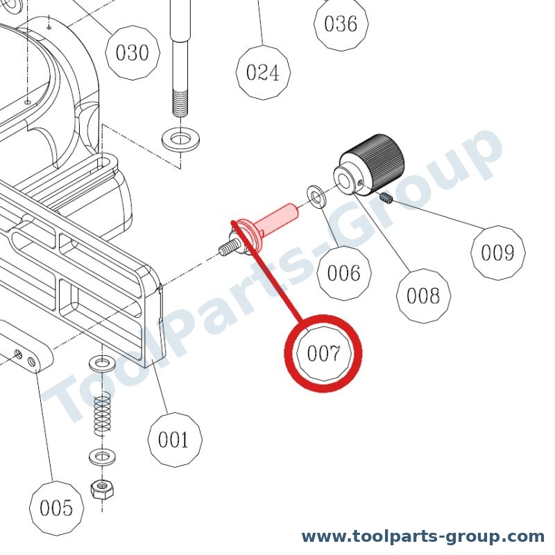 JET JWS34-07E – Ersatzteil – Leader Pos. 07 für JWS-34KX