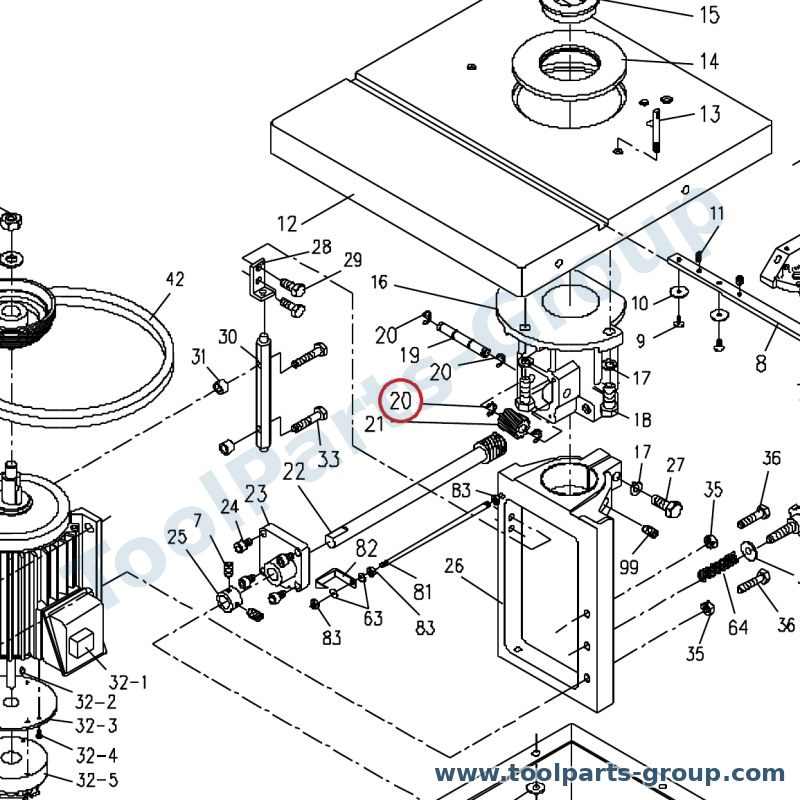 JET JWS34-096 – Ersatzteil – E-Ring für JWS-34LX, ETW-10