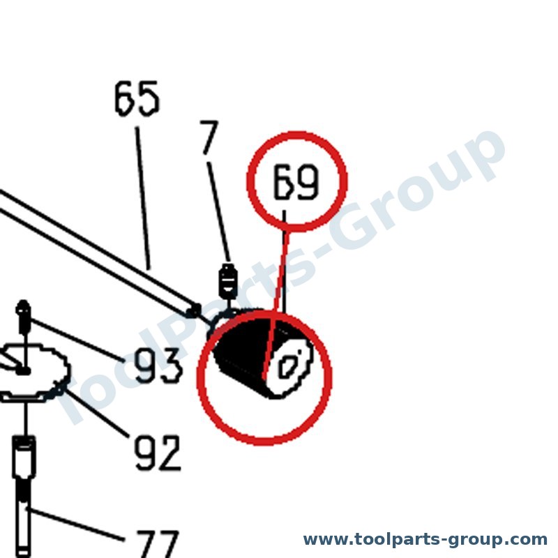 JET JWS34-69E – Ersatzteil – Knopf Pos. 69 für JWS-34KX