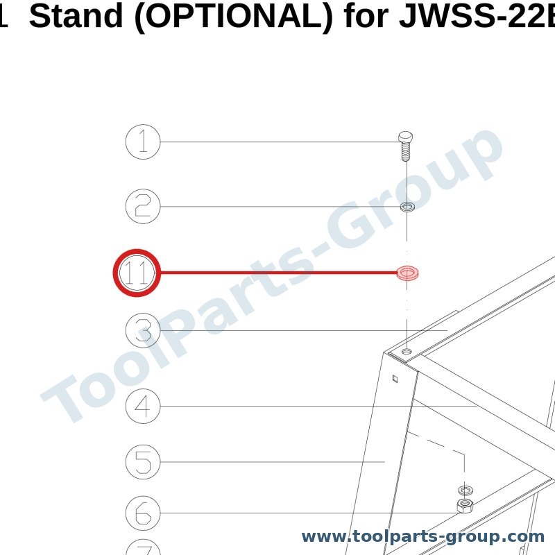 JET JWSS22B-111 – Ersatzteil – Gummi Unterlegscheibe ( /1840) für JWL-1640, 727300S, JWSS-22B