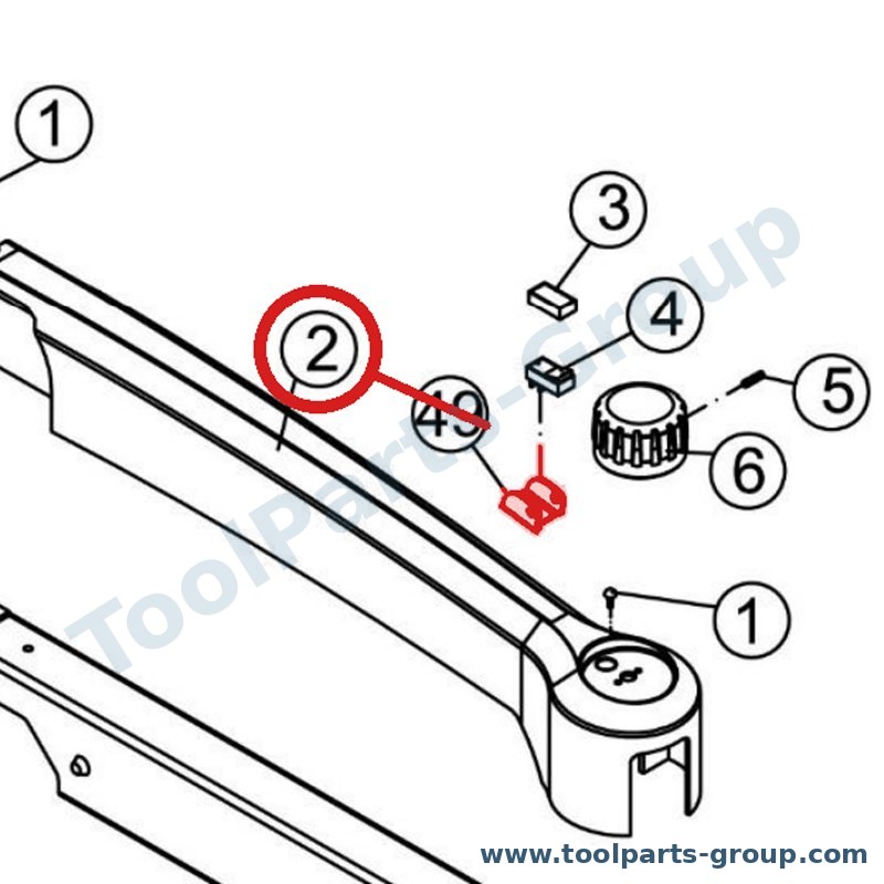 JET JWSS22B-202 – Ersatzteil – Top Abdeckung Pos. 2 für JWBS22B