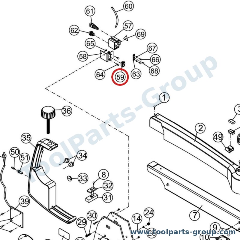 JET JWSS22B-259E – Ersatzteil – Magnetschalter Pos. 59 für JWSS-22B