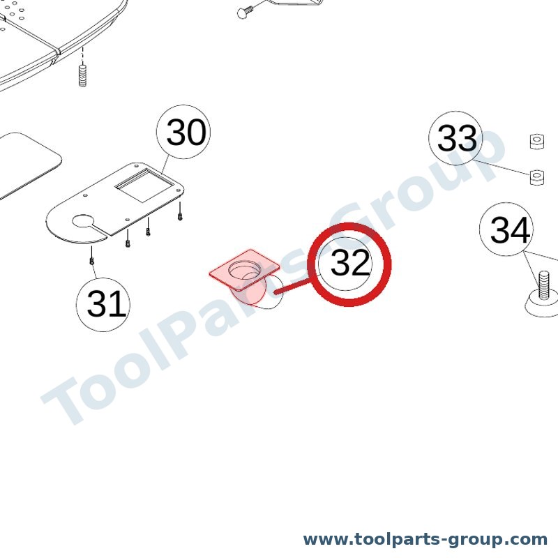 JET JWSS22B-332 – Ersatzteil – Dust Port Pos. 32 1-1/2 Od für JWSS_22B