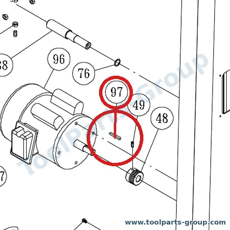 JET KP050520 – Ersatzteil – Passfeder 5X5X5X20MM für JWBS-12