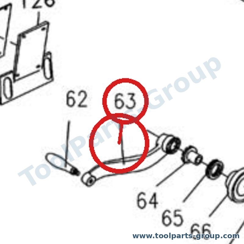 JET LK-036E – Ersatzteil – Elevating Crank Pos. 63 für JMT-4VSE