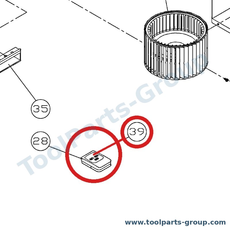 JET LM000344 – Ersatzteil – Remote Label Pos. 39 für AFS-1000B
