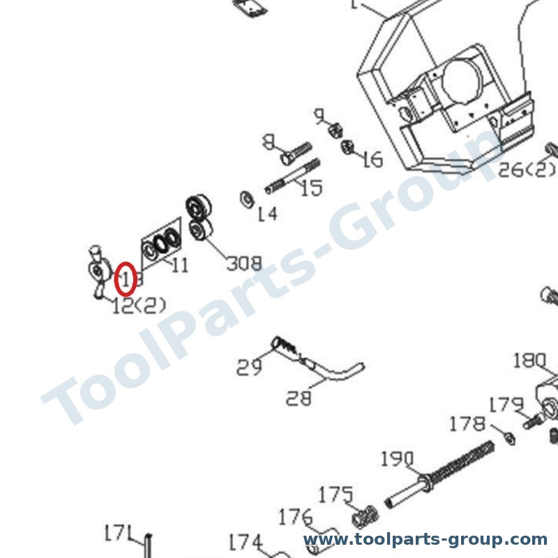 JET MBS910CS-01B – Ersatzteil – Body Frame Pos. 1 für MBS-910CS, 910CS, SX-821DA