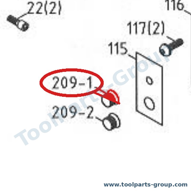 JET MBS910CS-209-1 – Ersatzteil – Knopf für MBS-910CS, 910CS
