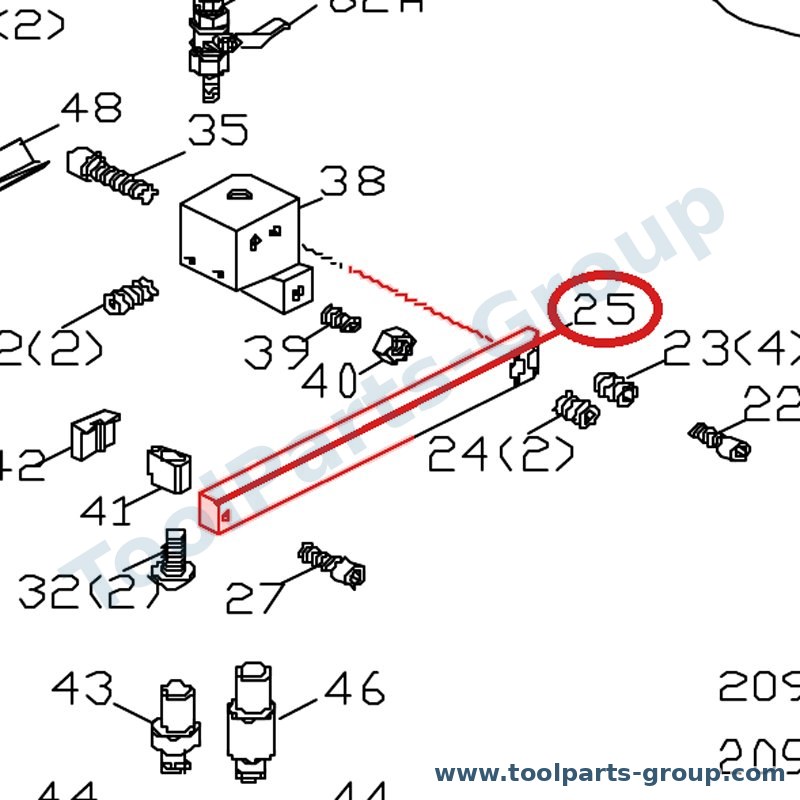 JET MBS910CS-25 – Ersatzteil – Sägeblatt Adjust Stick Pos. 25 für SX-821DA