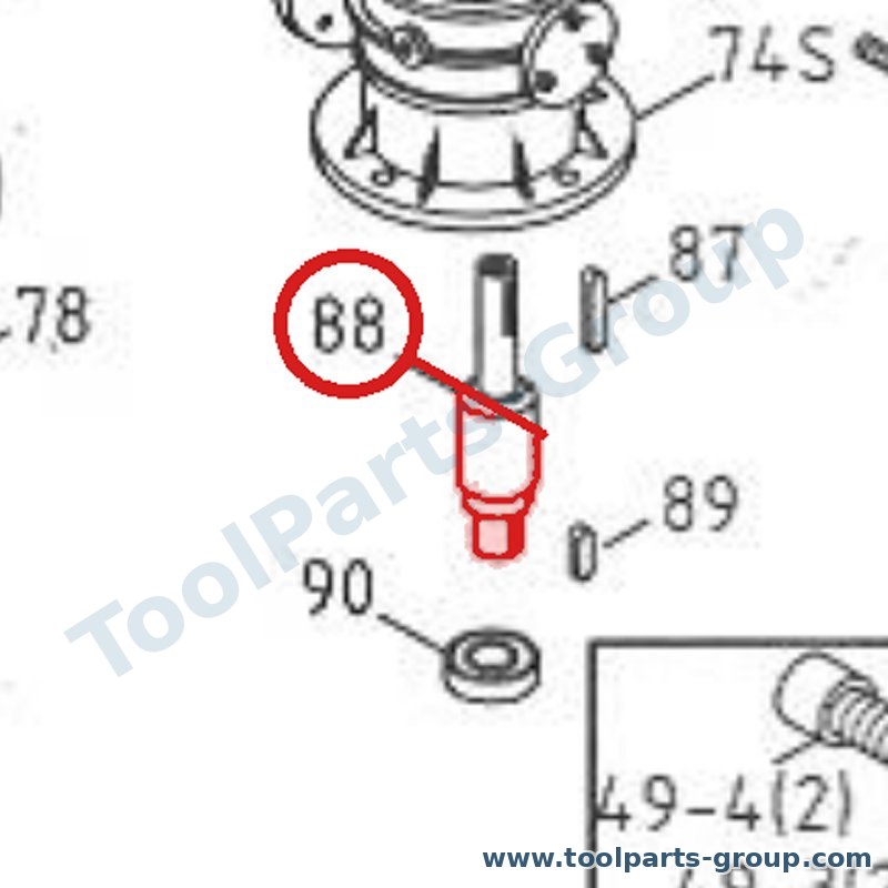 JET MBS910CS-88 – Ersatzteil – Outputshaft für MBS-910CS, 910CS