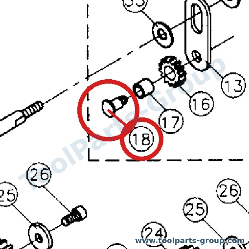 JET MHA-G09 – Ersatzteil – Stud Schraube für JPM-13CSX