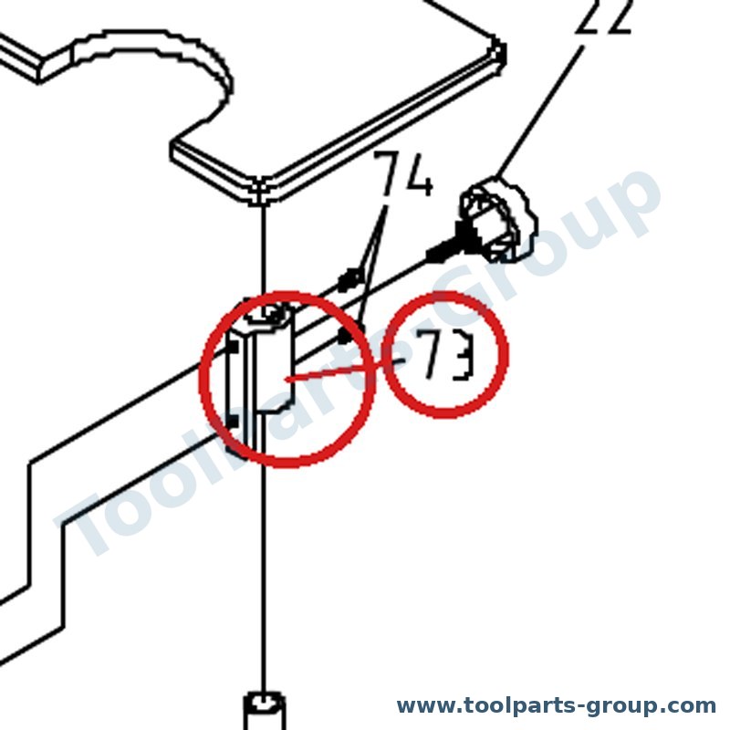 JET OES80CS-173 – Ersatzteil – Halter Seat Pos. 73 für OES-80CS