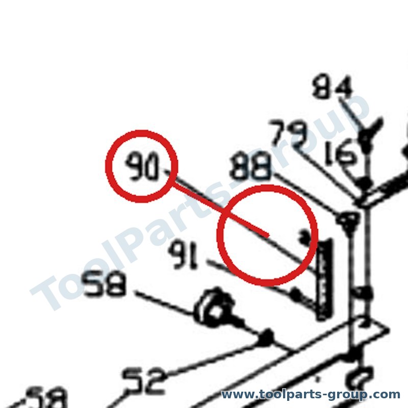 JET OES80CS-190 – Ersatzteil – Hinge für OES-80CS