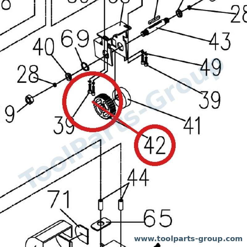 JET OES80CS-242 – Ersatzteil – Schnecke Zahnrad für OES-80CS, OES-80S