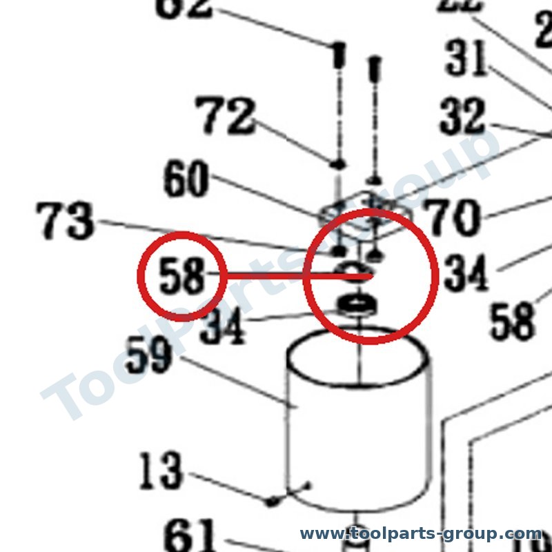 JET OES80CS-258 – Ersatzteil – Wave Scheibe Pos. 58 für OES-80CS