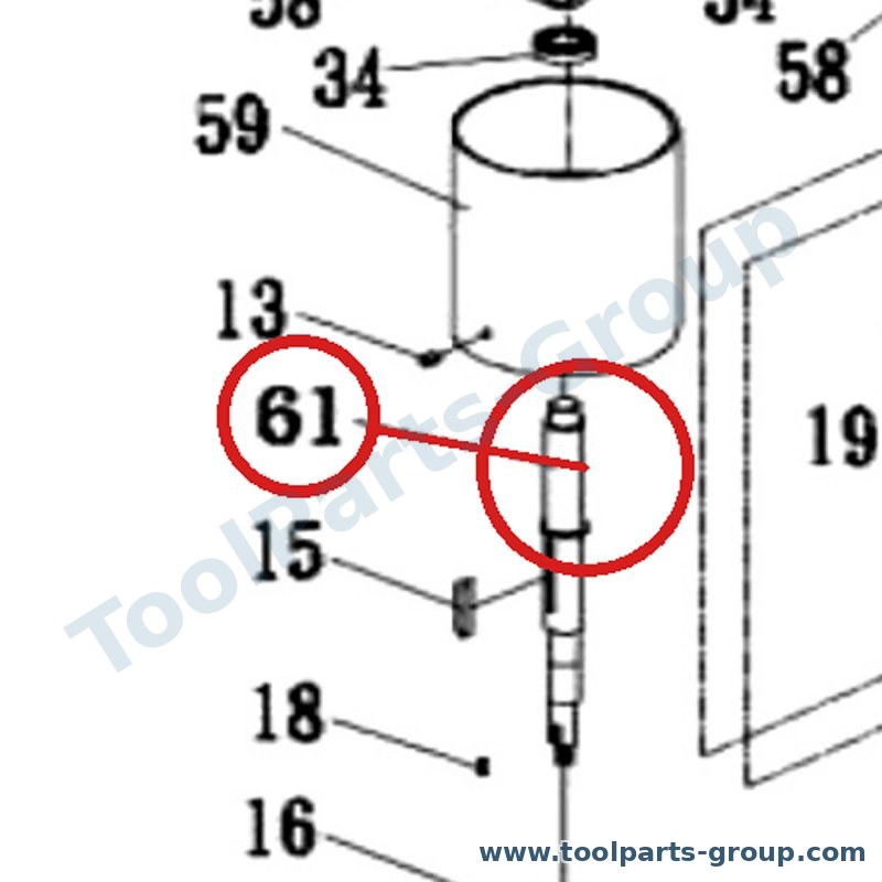 JET OES80CS-261 – Ersatzteil – Antriebswelle Pos. 61 für OES-80CS