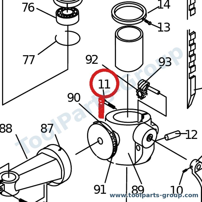 PROMAC PM-212011 – Ersatzteil – Klemme Schraube Pos. 11 212 für 212Z, JDP-212