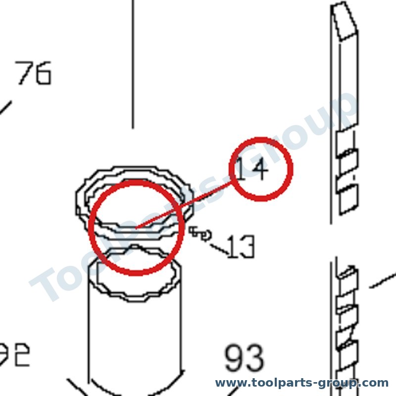 PROMAC PM-212014 – Ersatzteil – Rack Collar + Screwno.13+14 für 212, 212Z