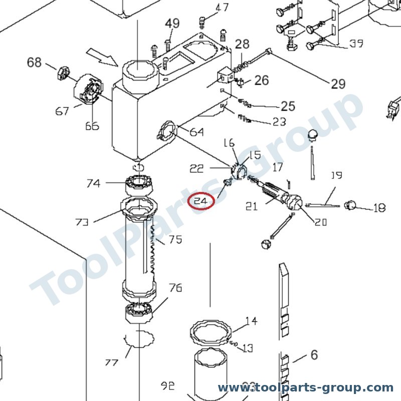 PROMAC PM-212024 – Ersatzteil – Scroll Rad Pos. 24 für 212
