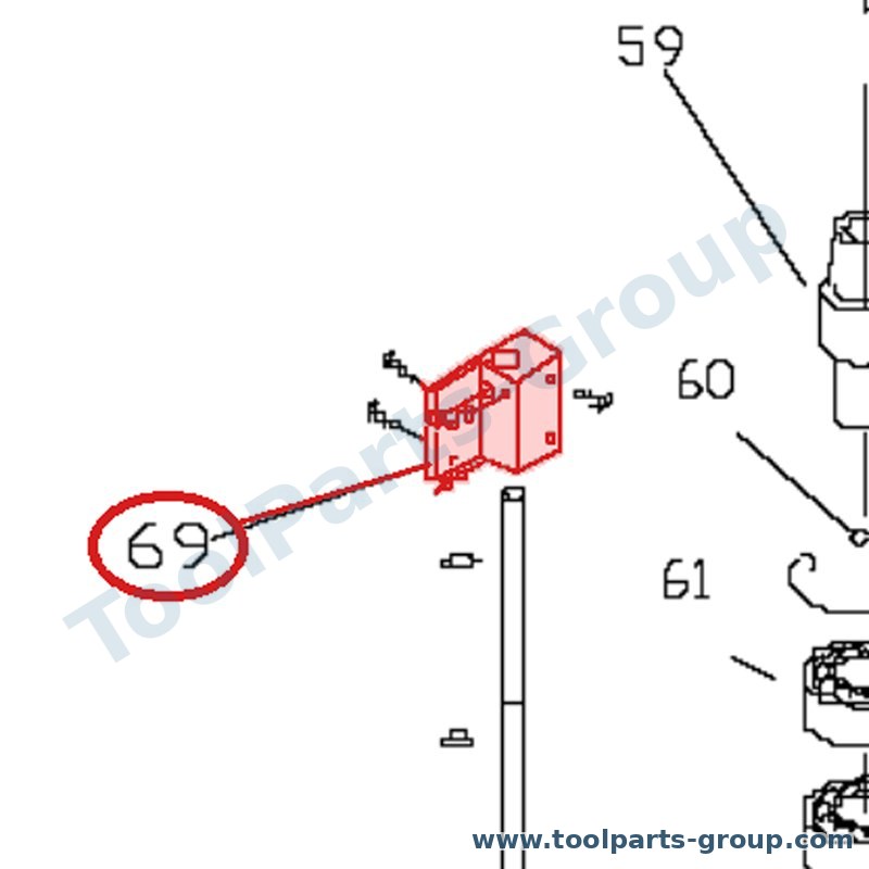 PROMAC PM-212069 – Ersatzteil – Endschalter Halterung Pos. 69 212 für 212Z, JDP-212