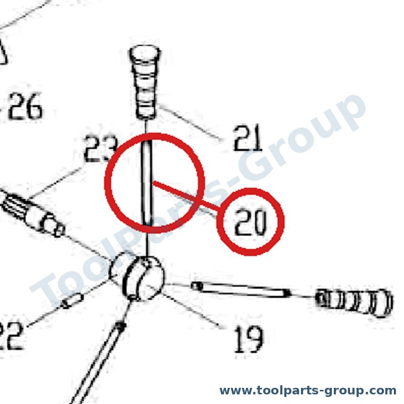 PROMAC PM-214520 – Ersatzteil – Kappe & Feder Pos. 23 für 214, 214B-2, 214B, PROMAC-214B-2
