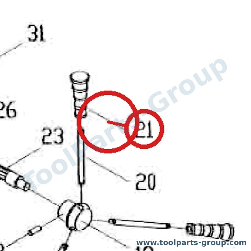 PROMAC PM-214521 – Ersatzteil – Kappe & Feder Pos. 23 für 214, 214B-2, 214B, PROMAC-214B-2