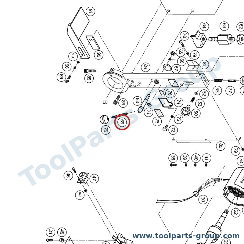 PROMAC PM-321049 – Ersatzteil – Schraube Welle A / Pos. 46 für 321B, 322B, JMG-100