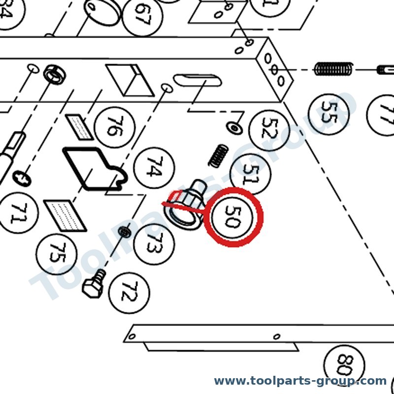 PROMAC PM-321050 – Ersatzteil – Tracking Knopf Pos. 50 für 322BC, 321B
