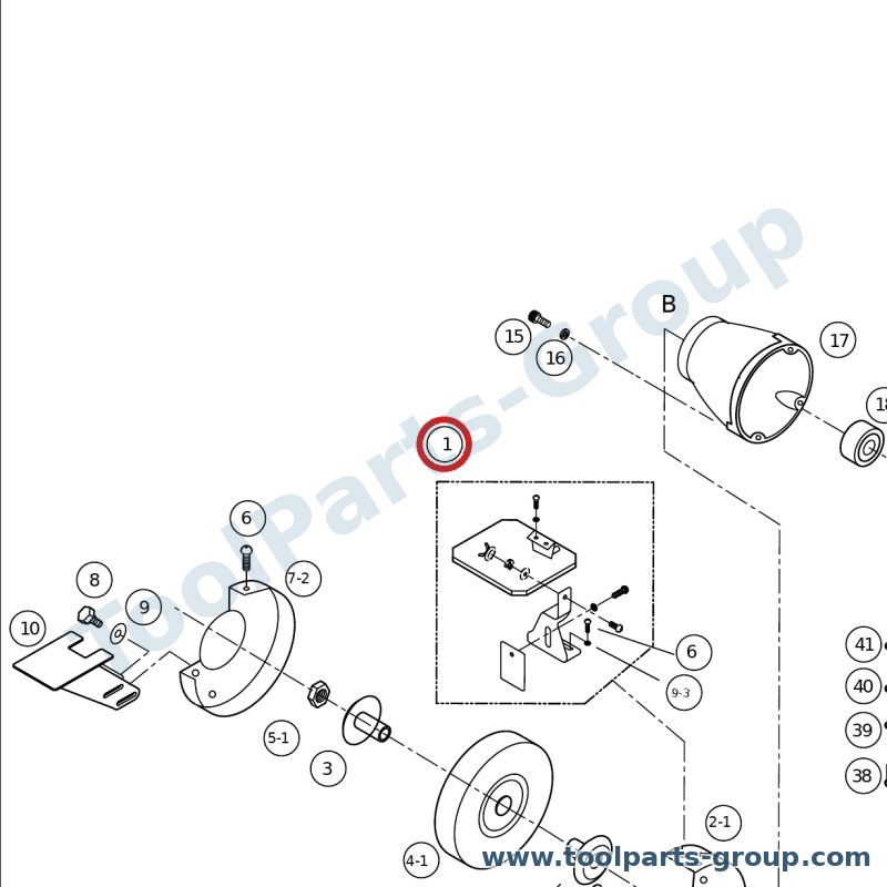 Tool France PM-322401 – Ersatzteil – Augenschutz-Baugruppe 2er-Satz für 322BE, 324F, 325F, TFGB-200-T