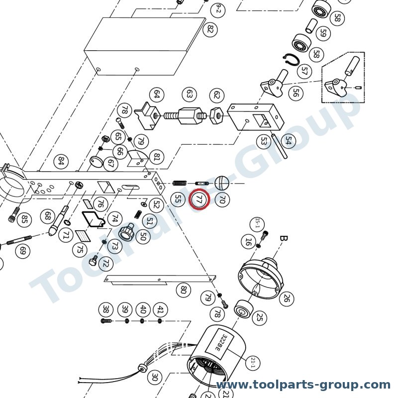 PROMAC PM-322477 – Ersatzteil – Stange Pos. 77 für 322BE1, 322