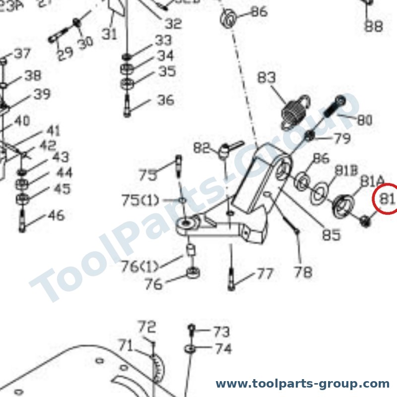 PROMAC PM-349081 – Ersatzteil – Mutter Pos. 81 für 349V