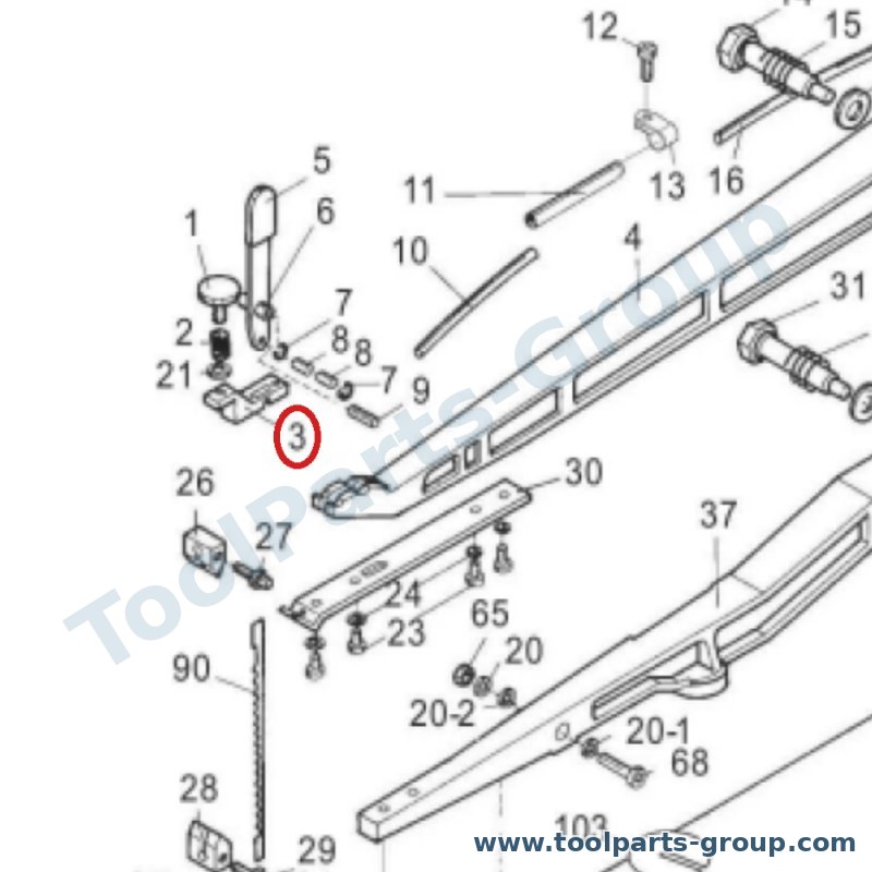 JET PM-354003 – Ersatzteil – Fixed Seat Pos. 3 für 354, 354V, JSS-18