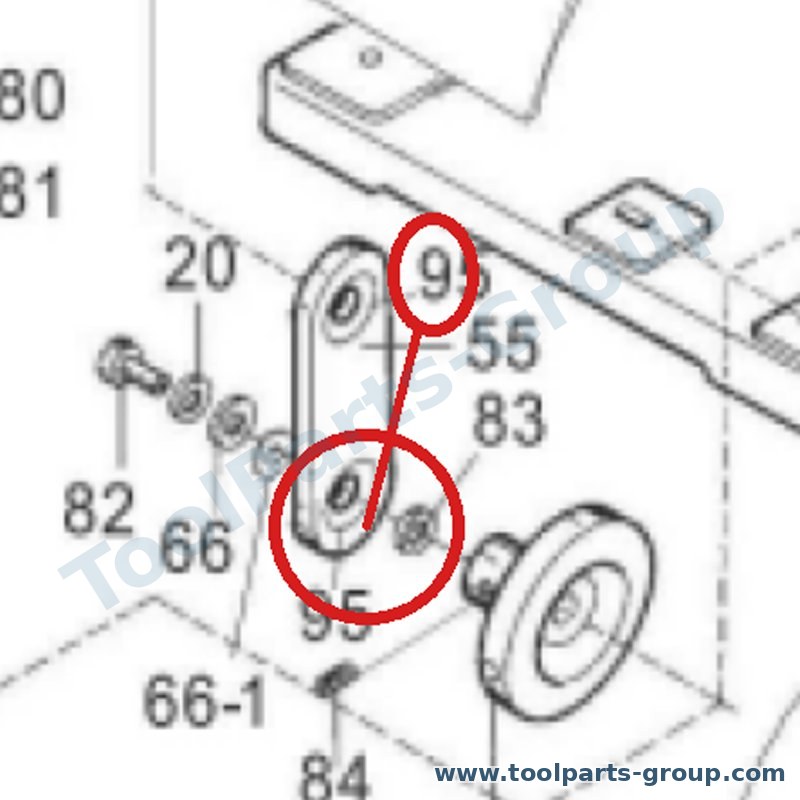 JET PM-354009 – Ersatzteil – Schraube Pos. 9 für 354, 354V