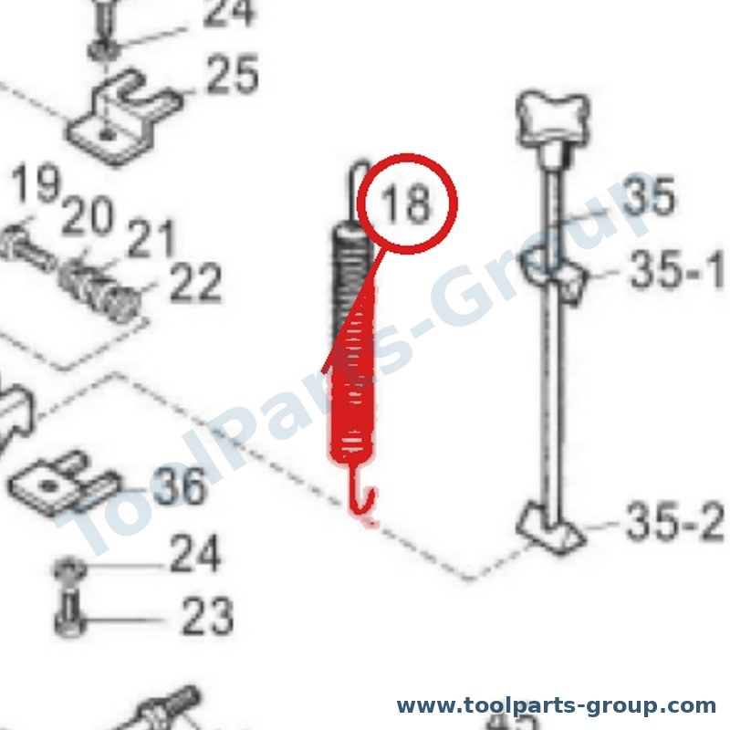 JET PM-354018 – Ersatzteil – Feder Pos. 18 für 354, 354V, JSS-18
