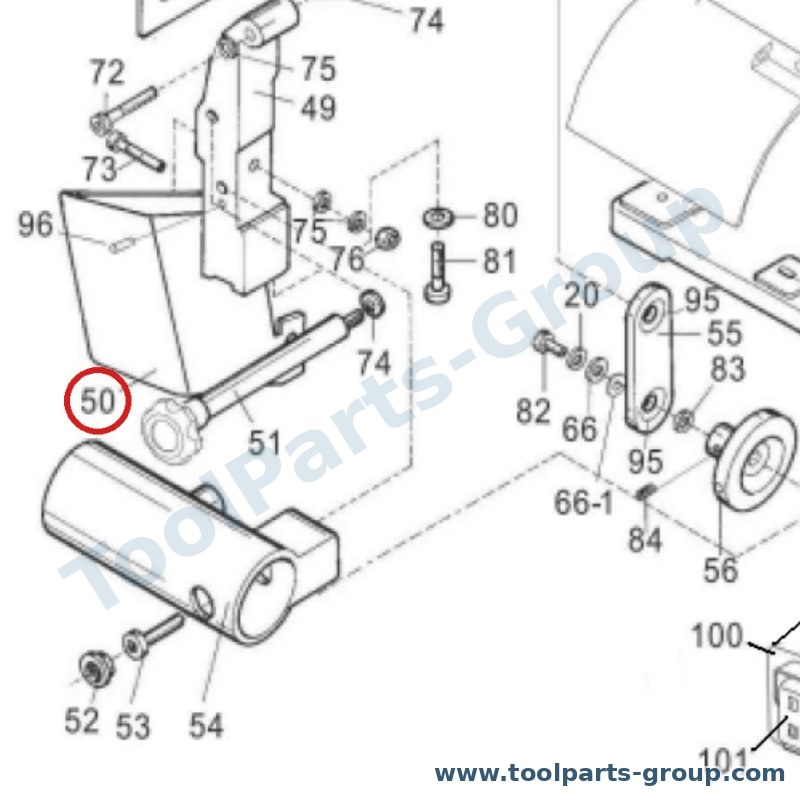JET PM-354050 – Ersatzteil – Abdeckung Pos. 50 für 354, 354V, JSS-18