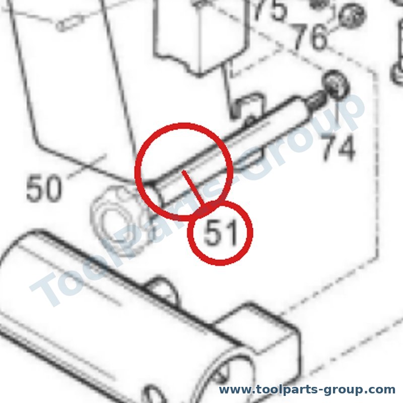 JET PM-354051 – Ersatzteil – Angle Adjusting Stange .51 für 354NO, 354V