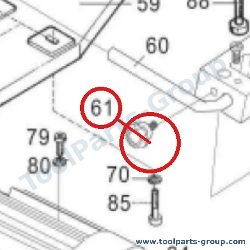 JET PM-354061 – Ersatzteil – Gewindestift Pos. 61 für 354, 354V