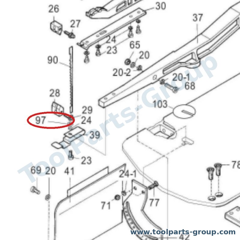 JET PM-354097 – Ersatzteil – Mutter Pos. 97 für 354V
