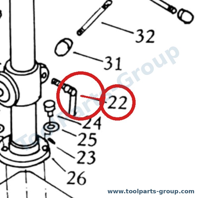 PROMAC PM-360022 – Ersatzteil – Klemme Schraube Pos. 22 für 360C