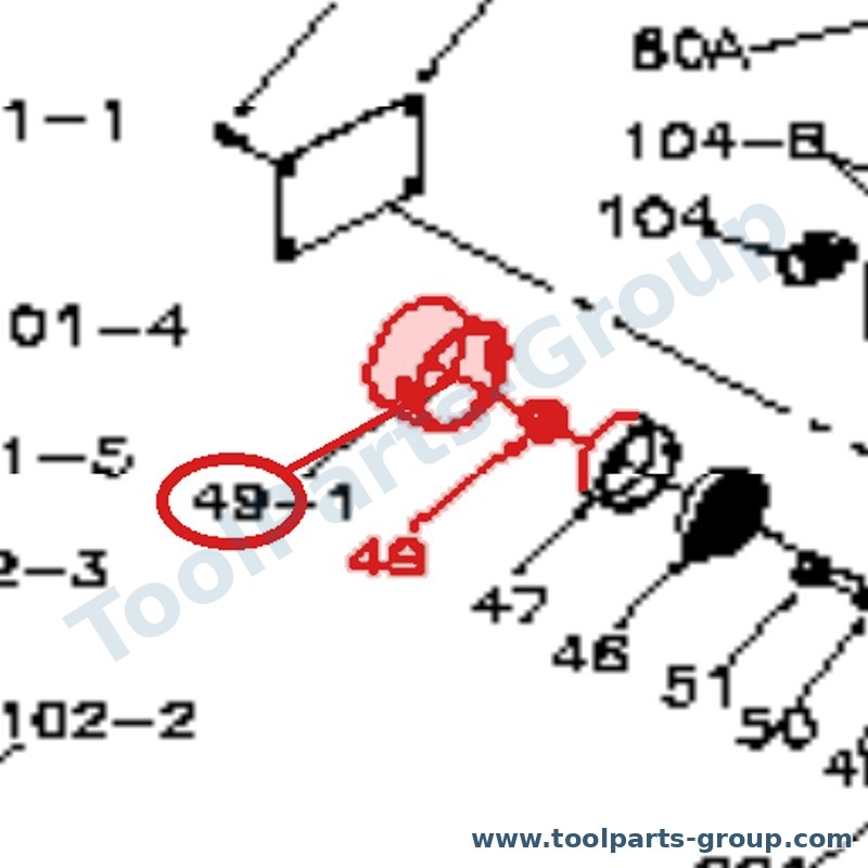 PROMAC PM-366049 – Ersatzteil – Mutter Pos. 49 für 366CA, 212, 366, 930