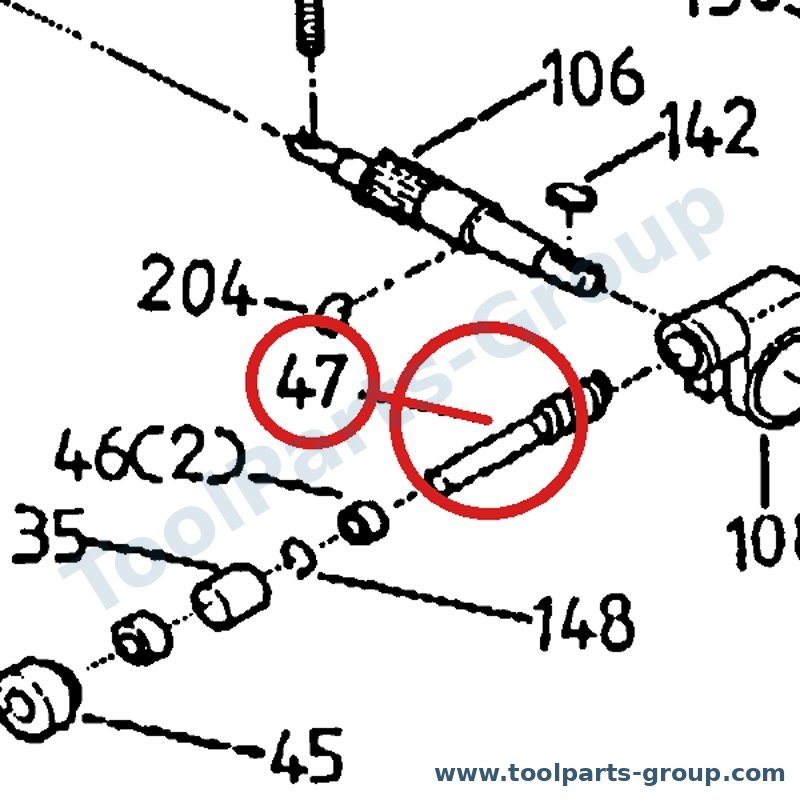 PROMAC PM-383347 – Ersatzteil – Schnecke Shaftno.47 Kopf für FX-383CP, 383CP