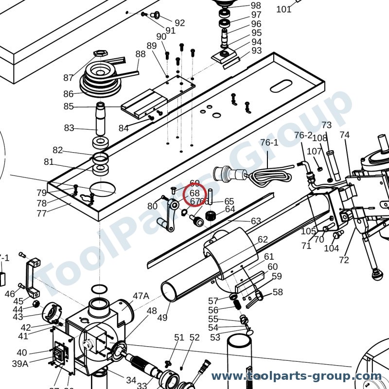JET PM-387468 – Ersatzteil – Hebel für JRD-387A