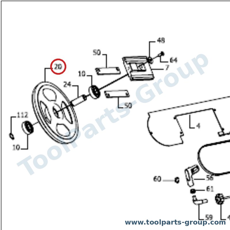 PROMAC PM-815020 – Ersatzteil – Return Flywheel Pos. 20 für SX-815D, 815D
